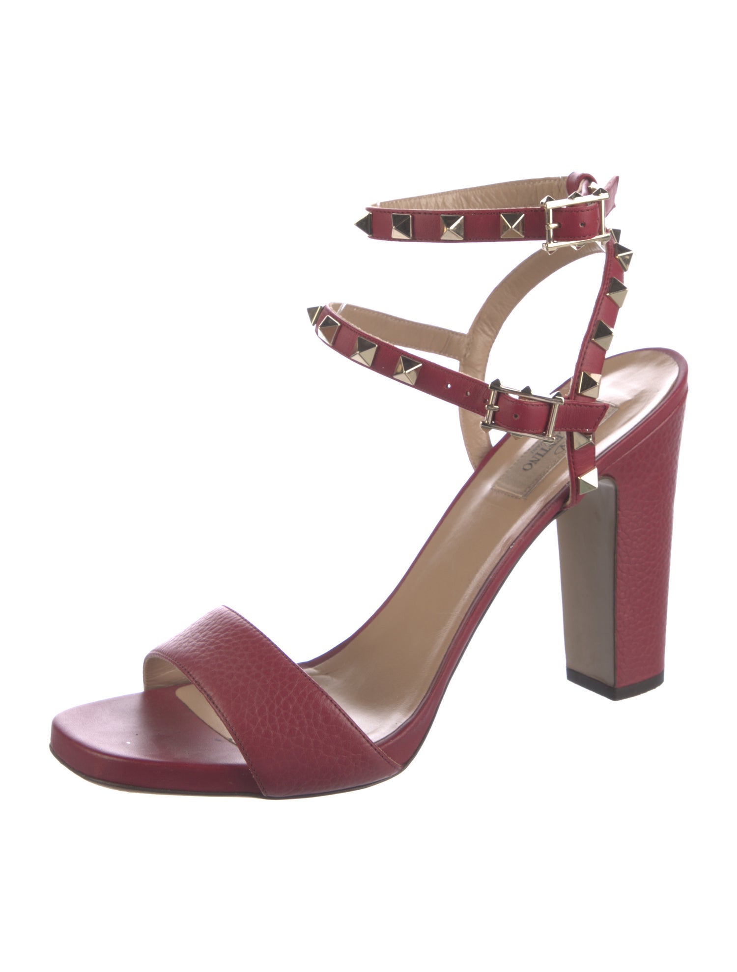 Valentino Rockstud Accents Leather Sandals