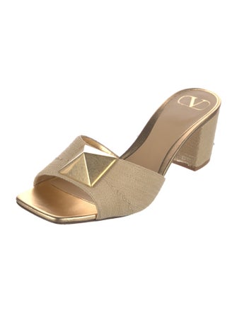 Valentino Rockstud Accents Studded Accents Slides