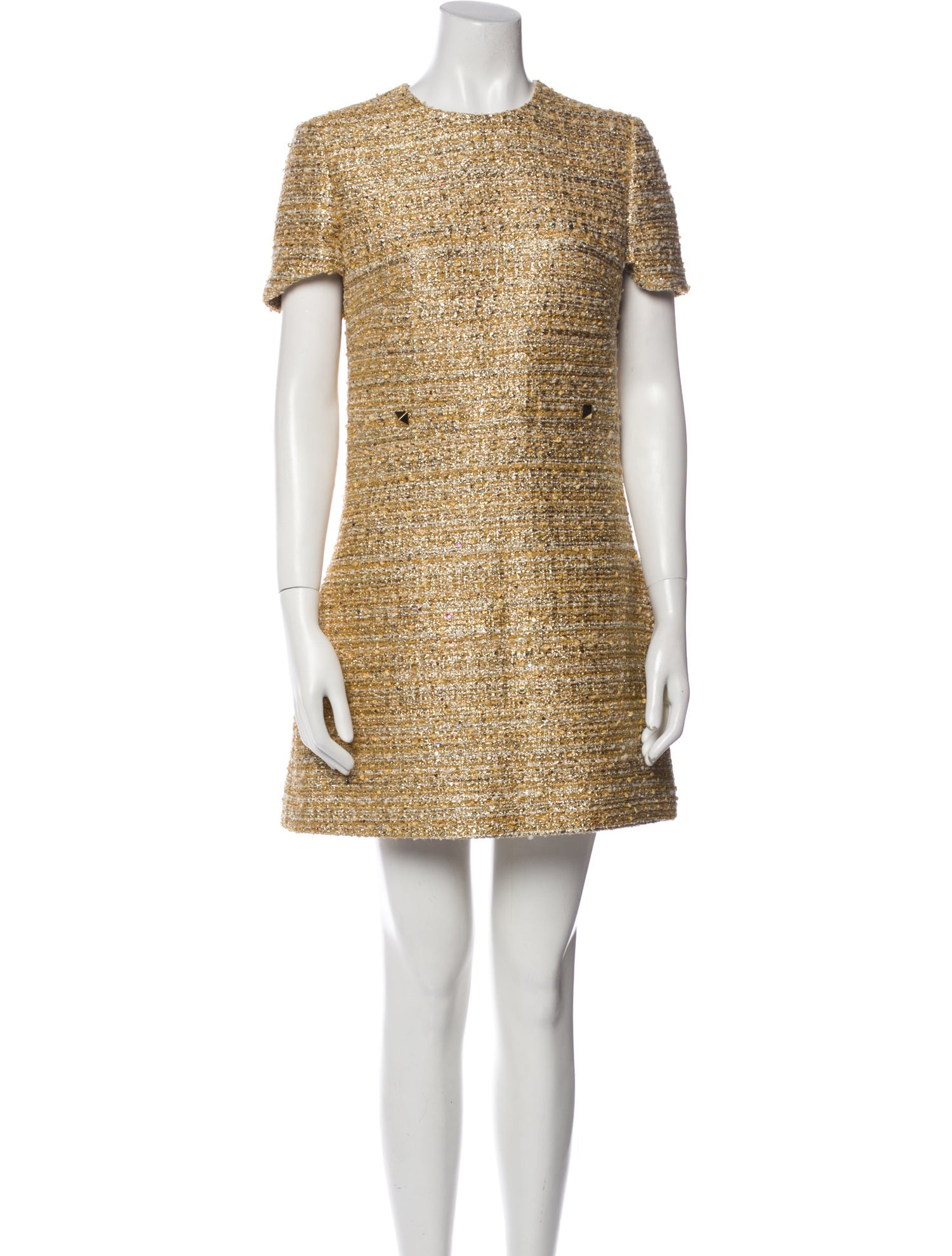 Valentino Tweed Pattern Mini Dress