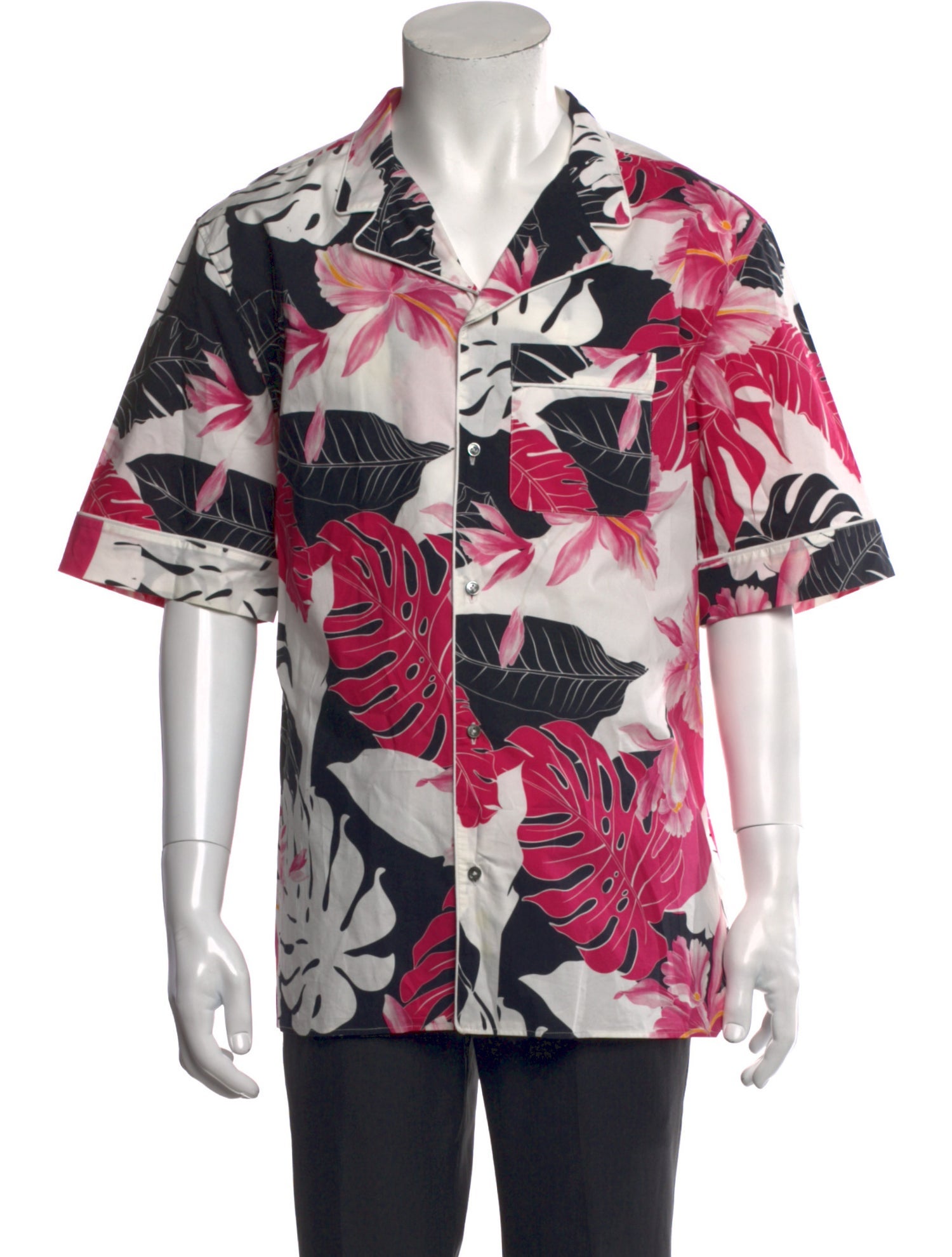 Valentino Floral Print Short Sleeve Shirt