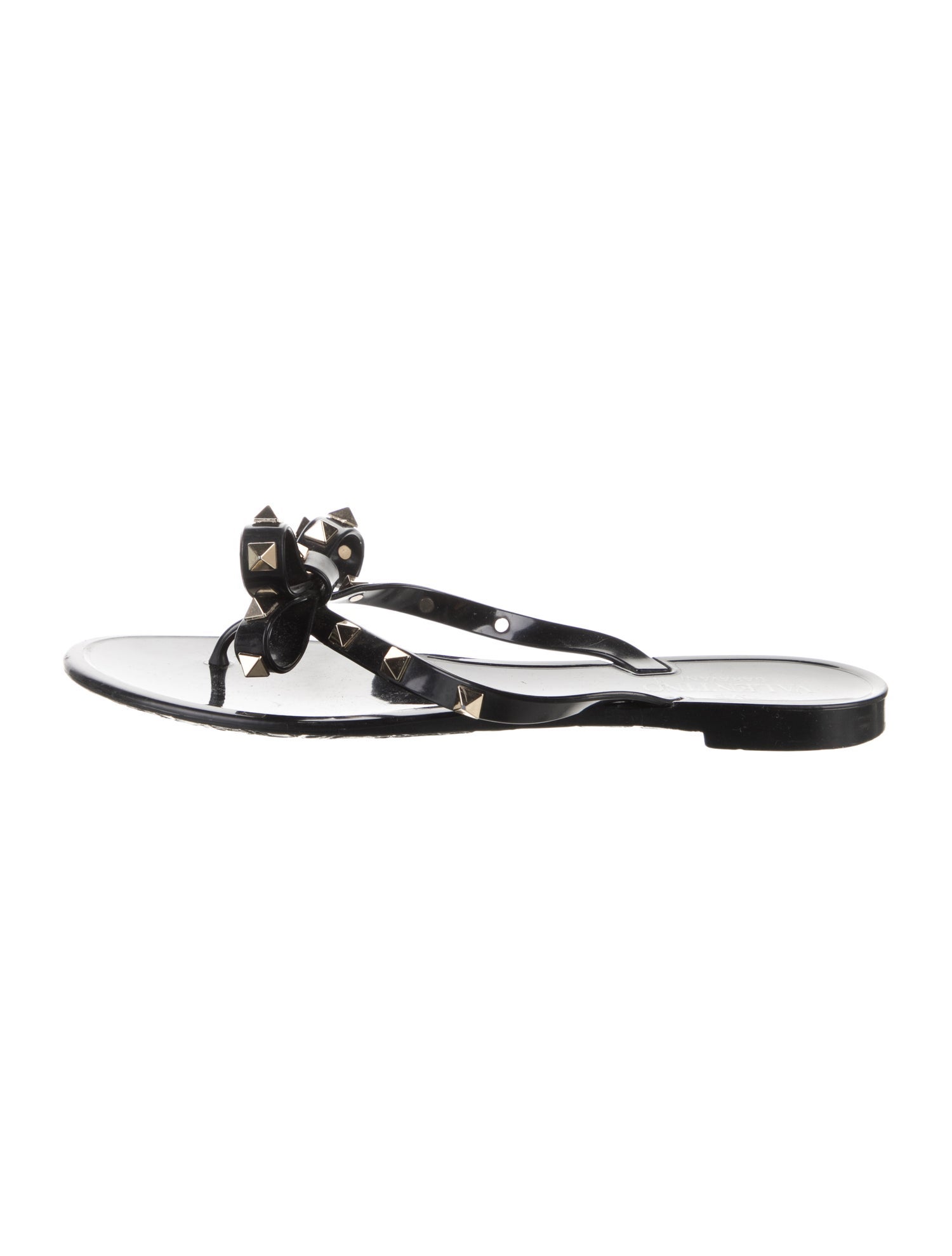 Valentino Rockstud Accents Rubber Slides