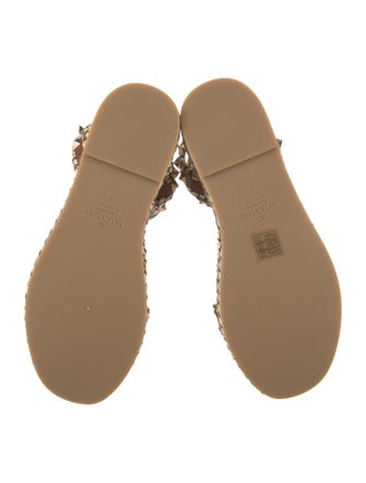 Valentino Rockstud Accents Jute Espadrilles