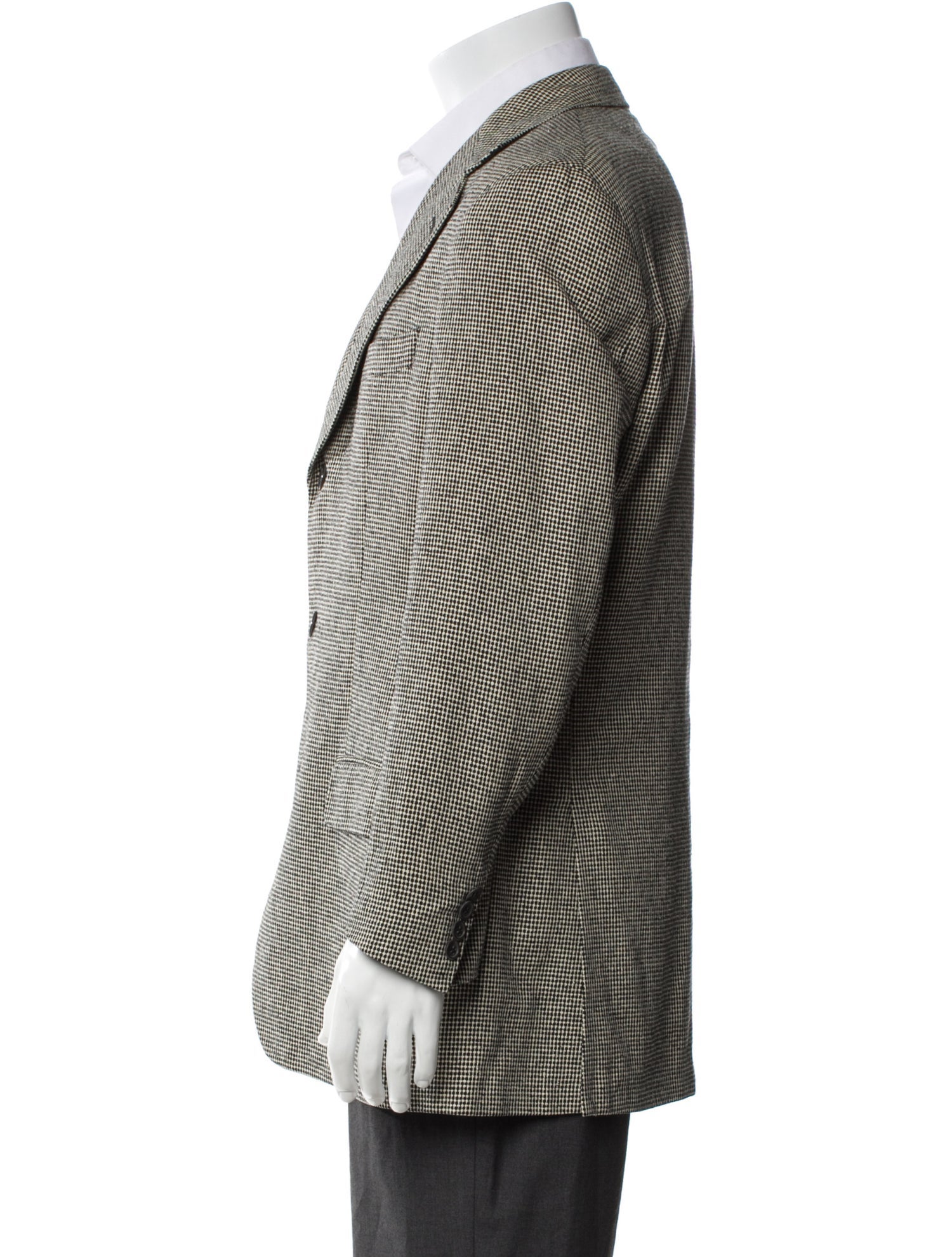 Valentino Silk Plaid Print Blazer