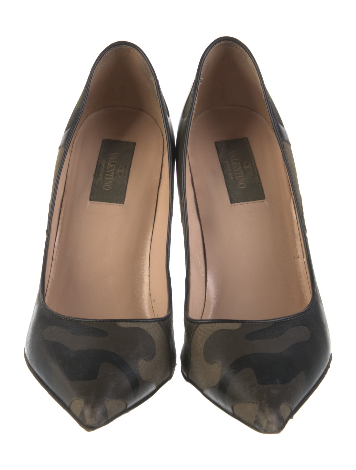 Valentino Rockstud Accents Leather Pumps