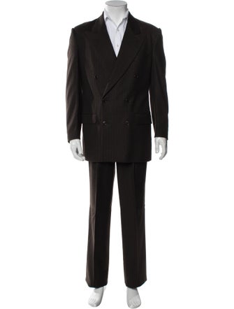 Valentino Virgin Wool Striped Two-Piece Suit
