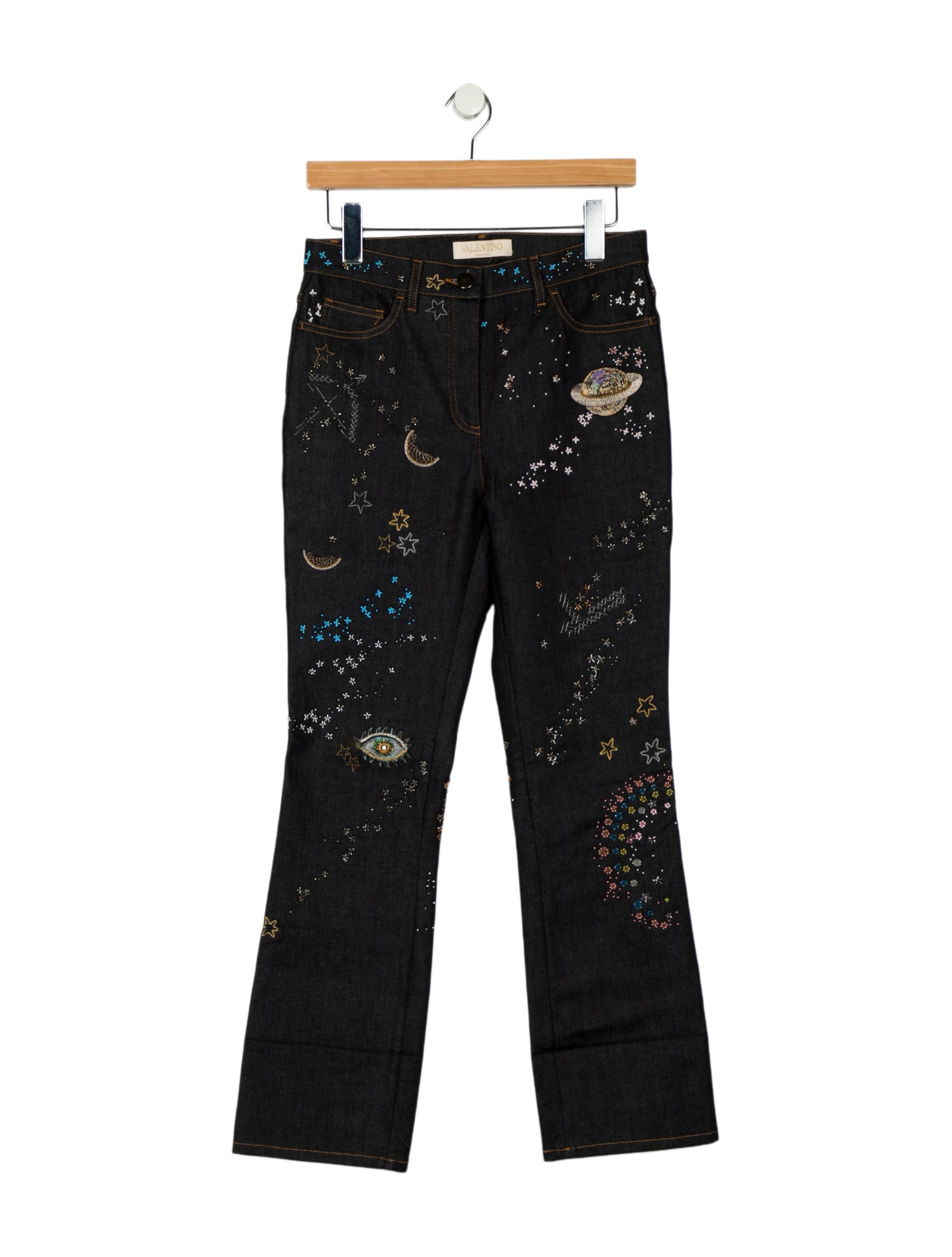 Valentino High-Rise Wide Leg Jeans