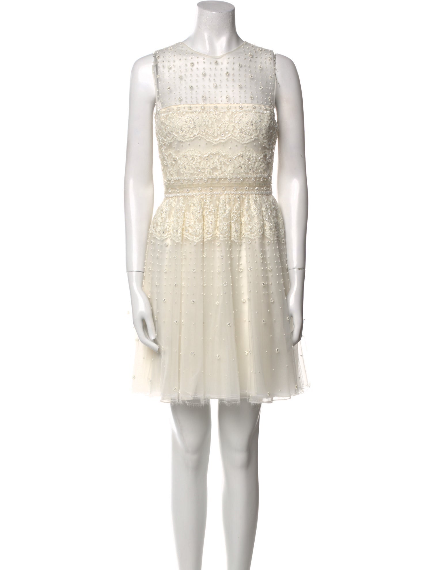 Valentino Crew Neck Mini Dress