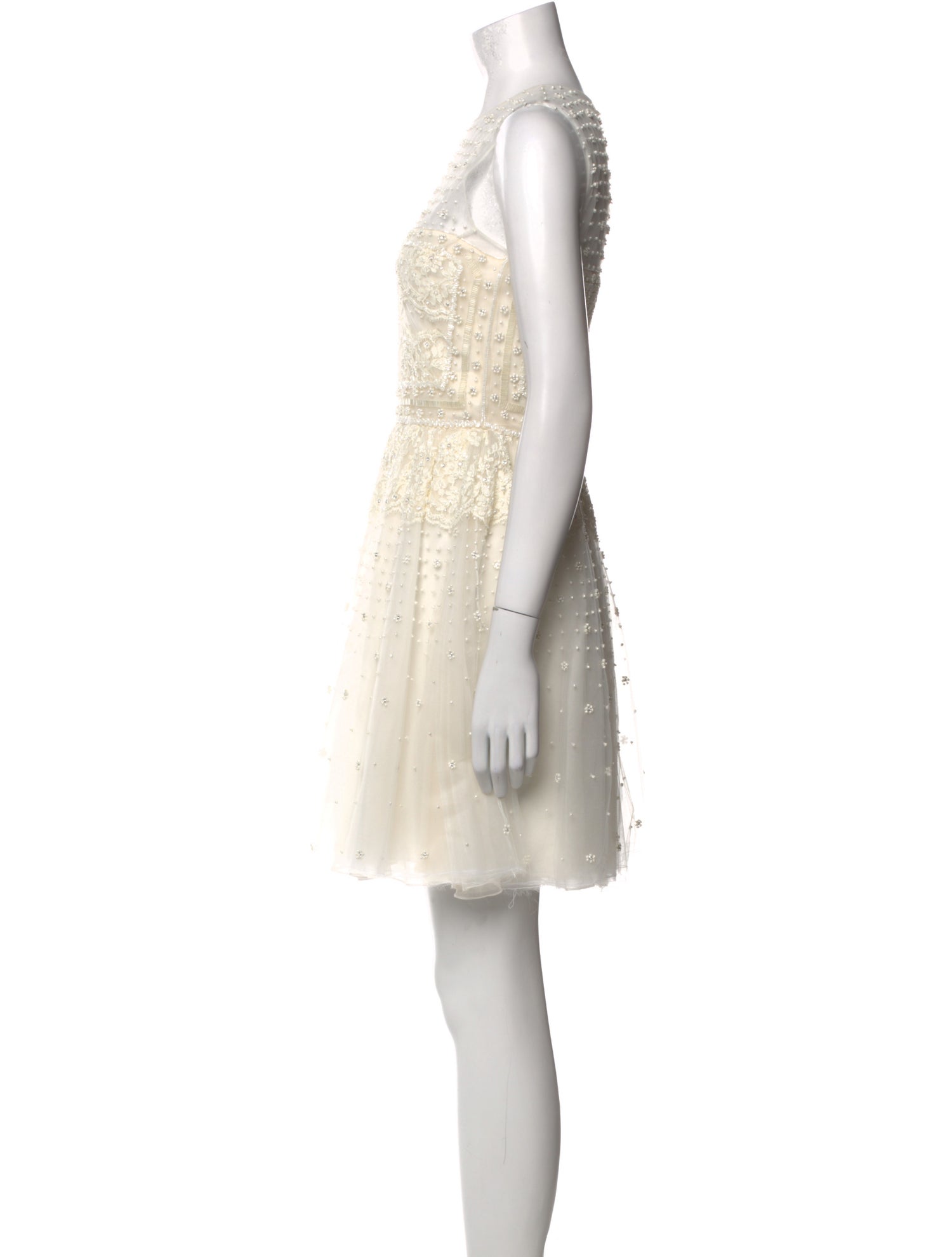 Valentino Crew Neck Mini Dress