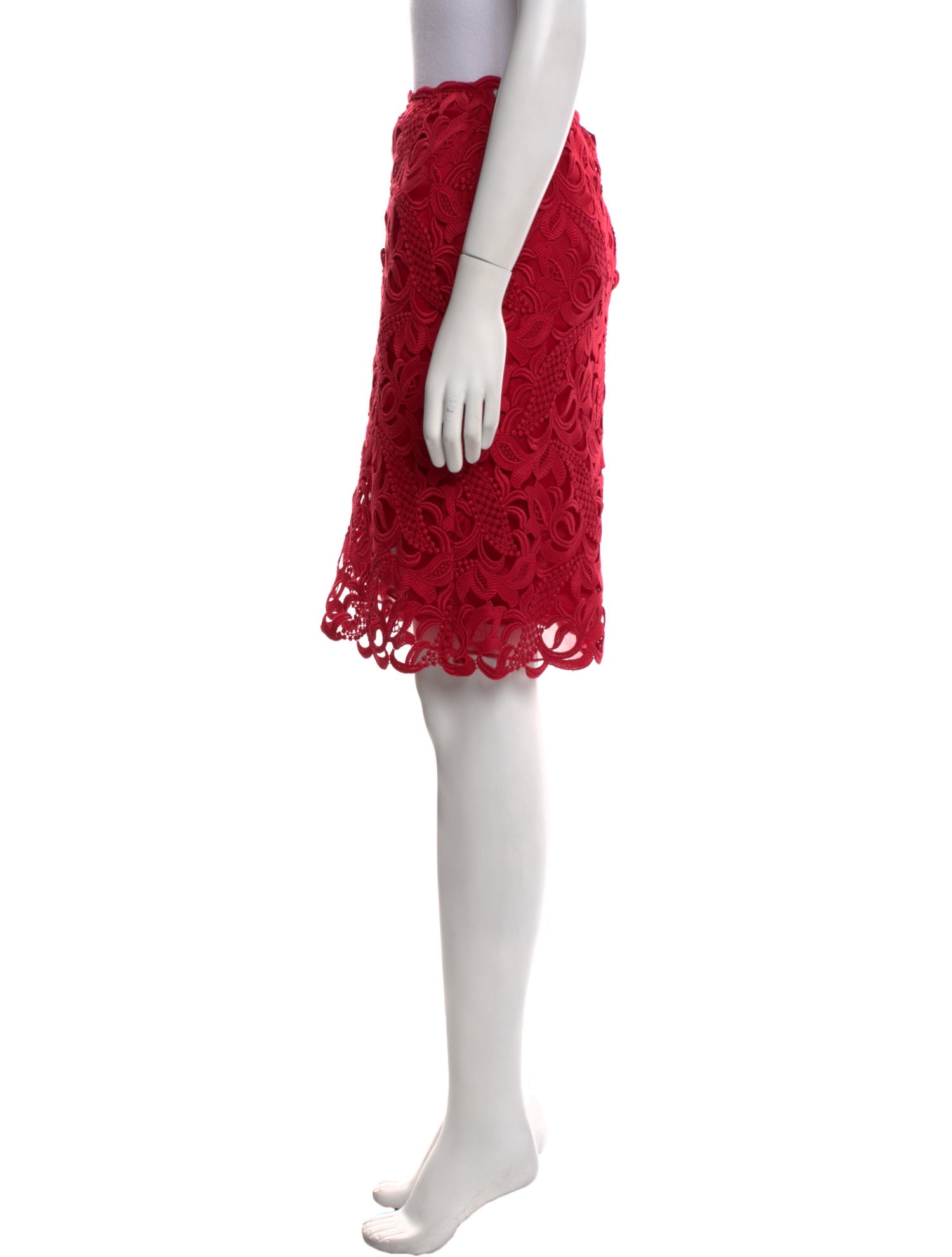Valentino Lace Pattern Knee-Length Skirt
