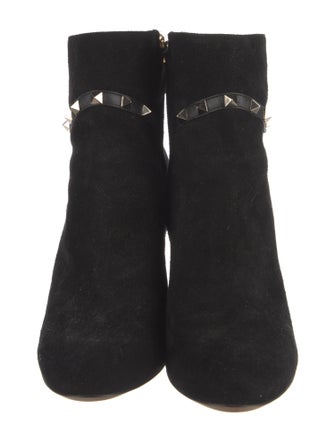 Valentino Rockstud Accents Suede Boots
