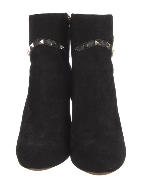 Valentino Rockstud Accents Suede Boots
