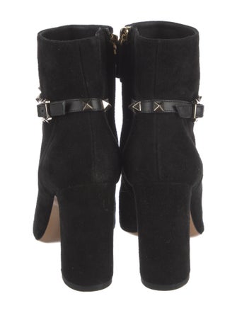 Valentino Rockstud Accents Suede Boots