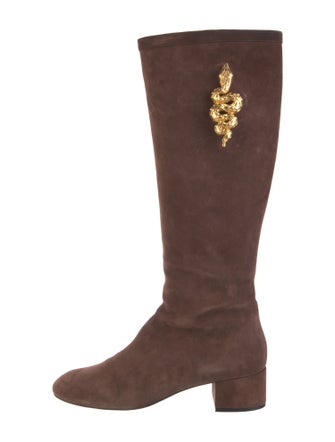 Valentino Suede Riding Boots