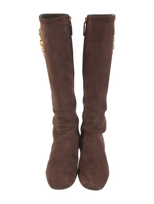Valentino Suede Riding Boots