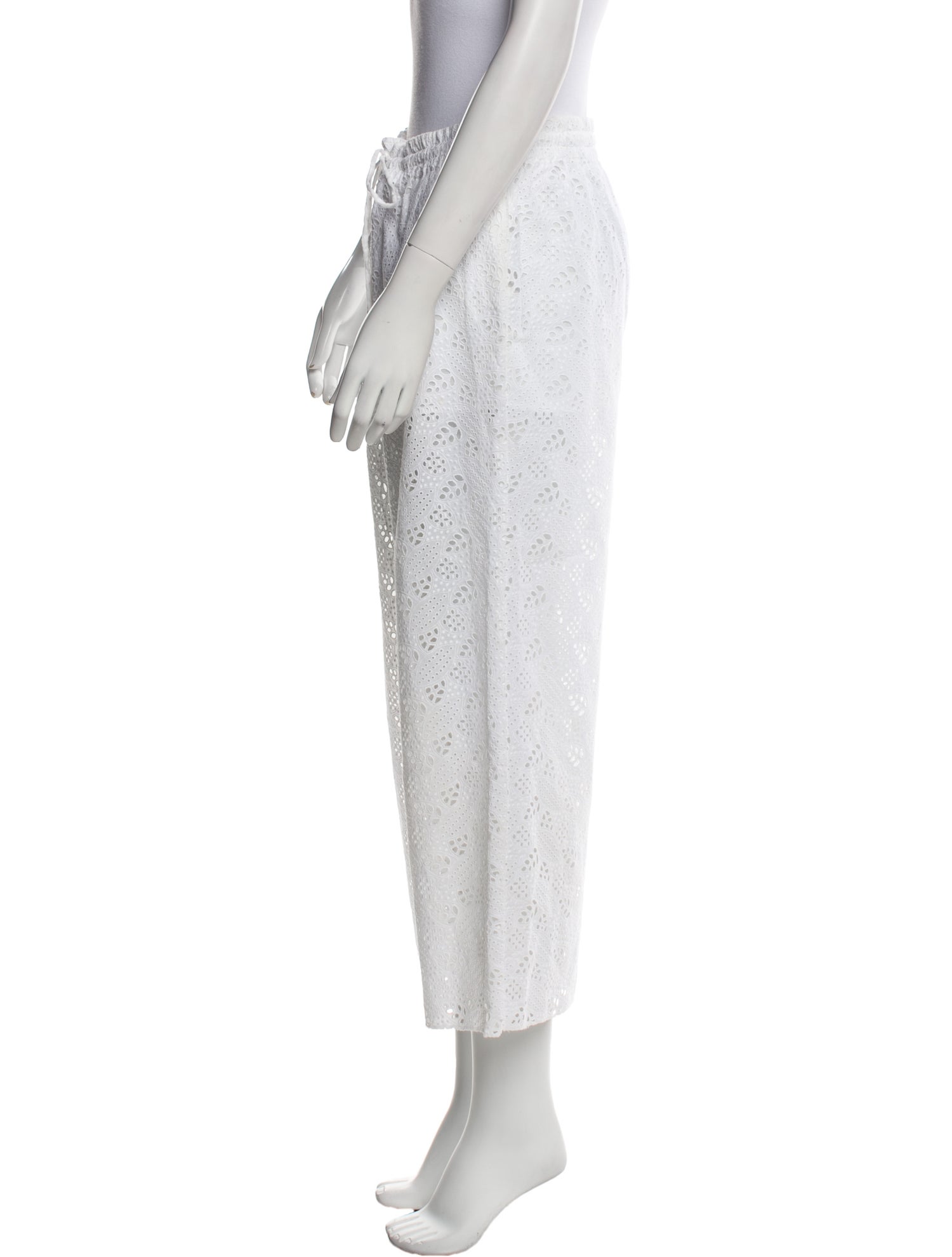 Valentino Lace Pattern Wide Leg Pants