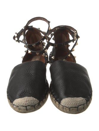 Valentino Rockstud Accents Leather D'Orsay Flats