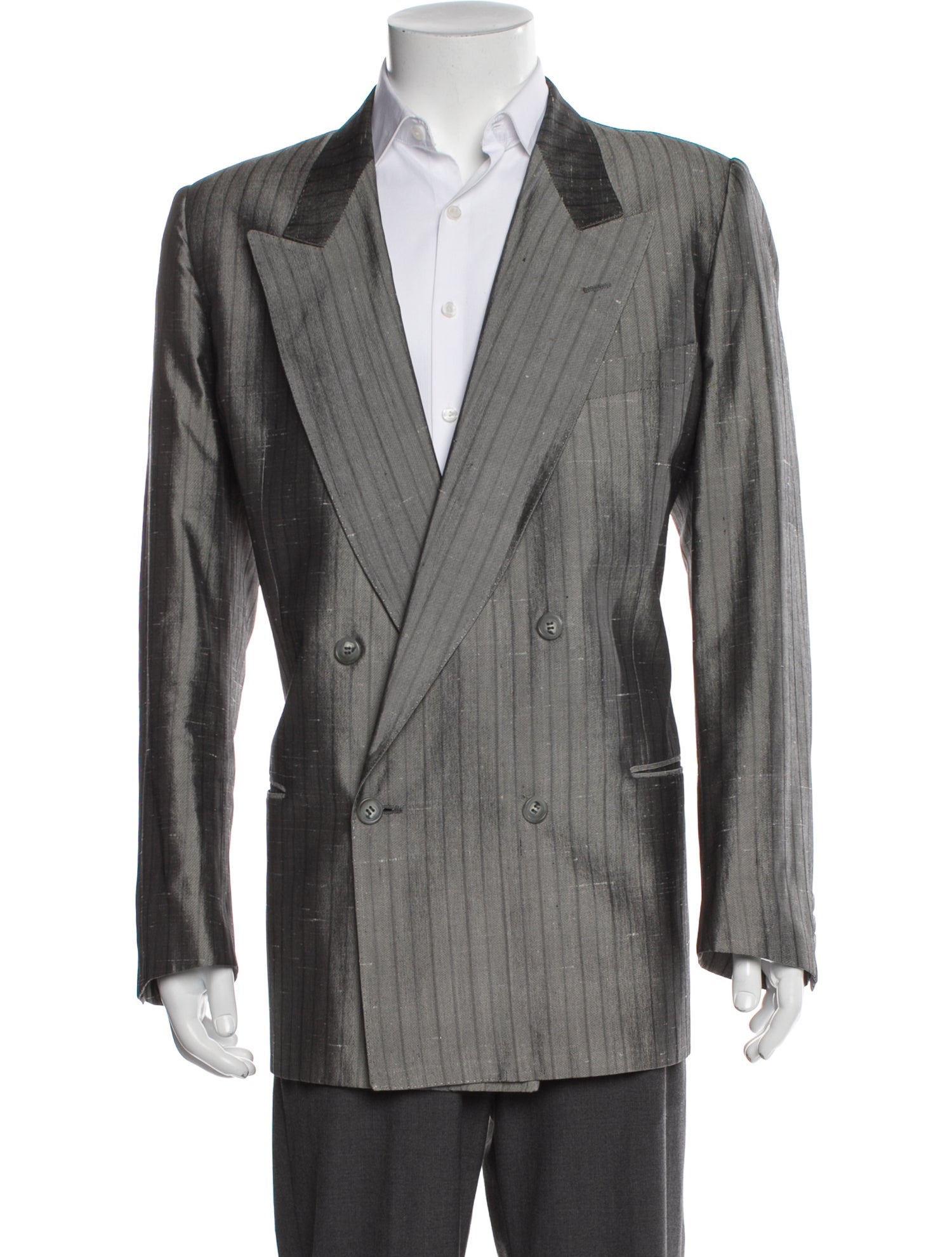Valentino Silk Striped Blazer
