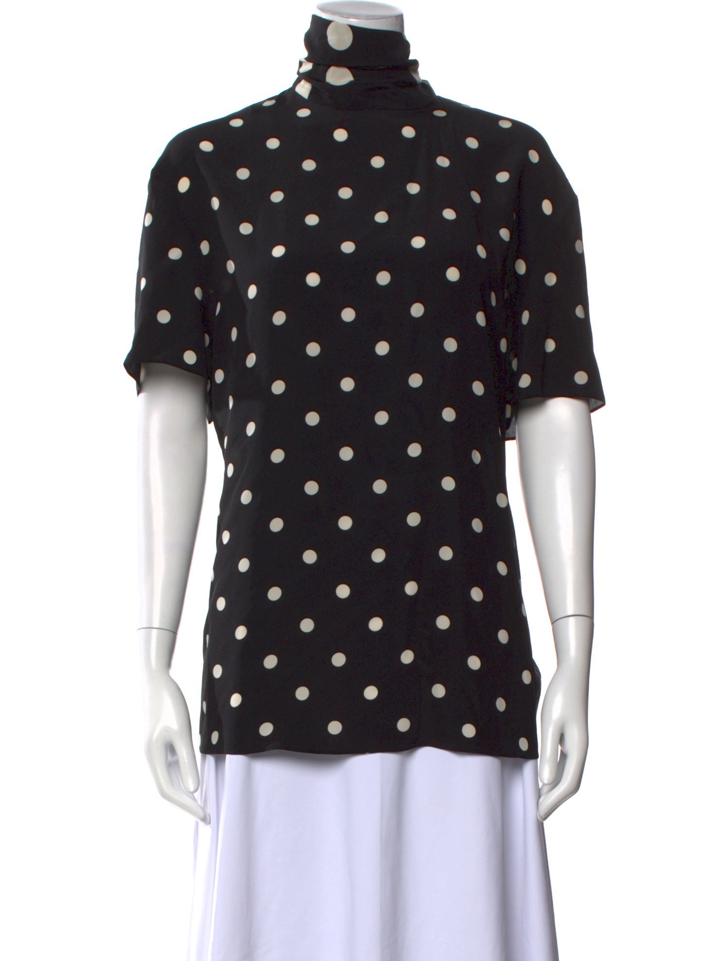 Valentino Silk Polka Dot Print Blouse