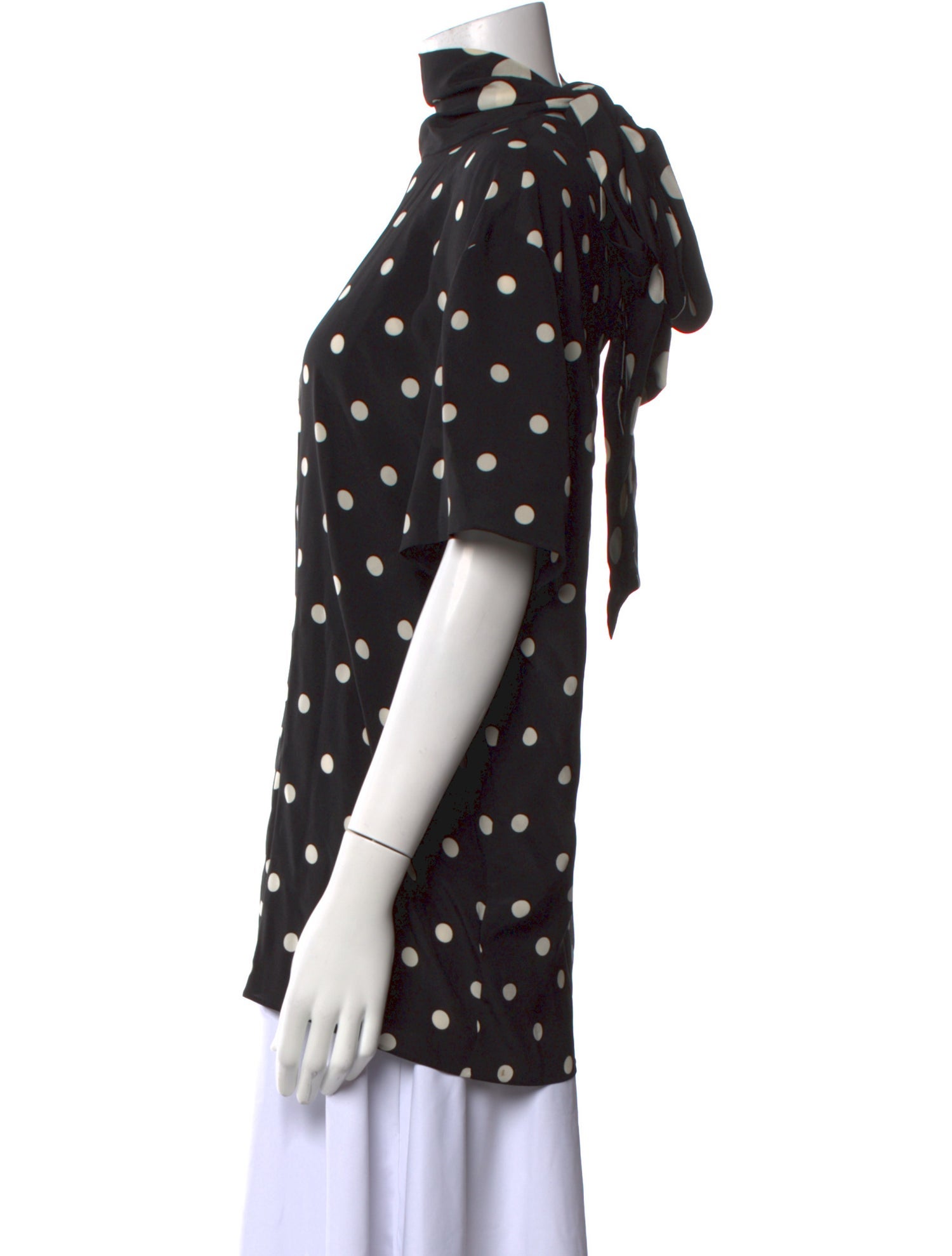 Valentino Silk Polka Dot Print Blouse