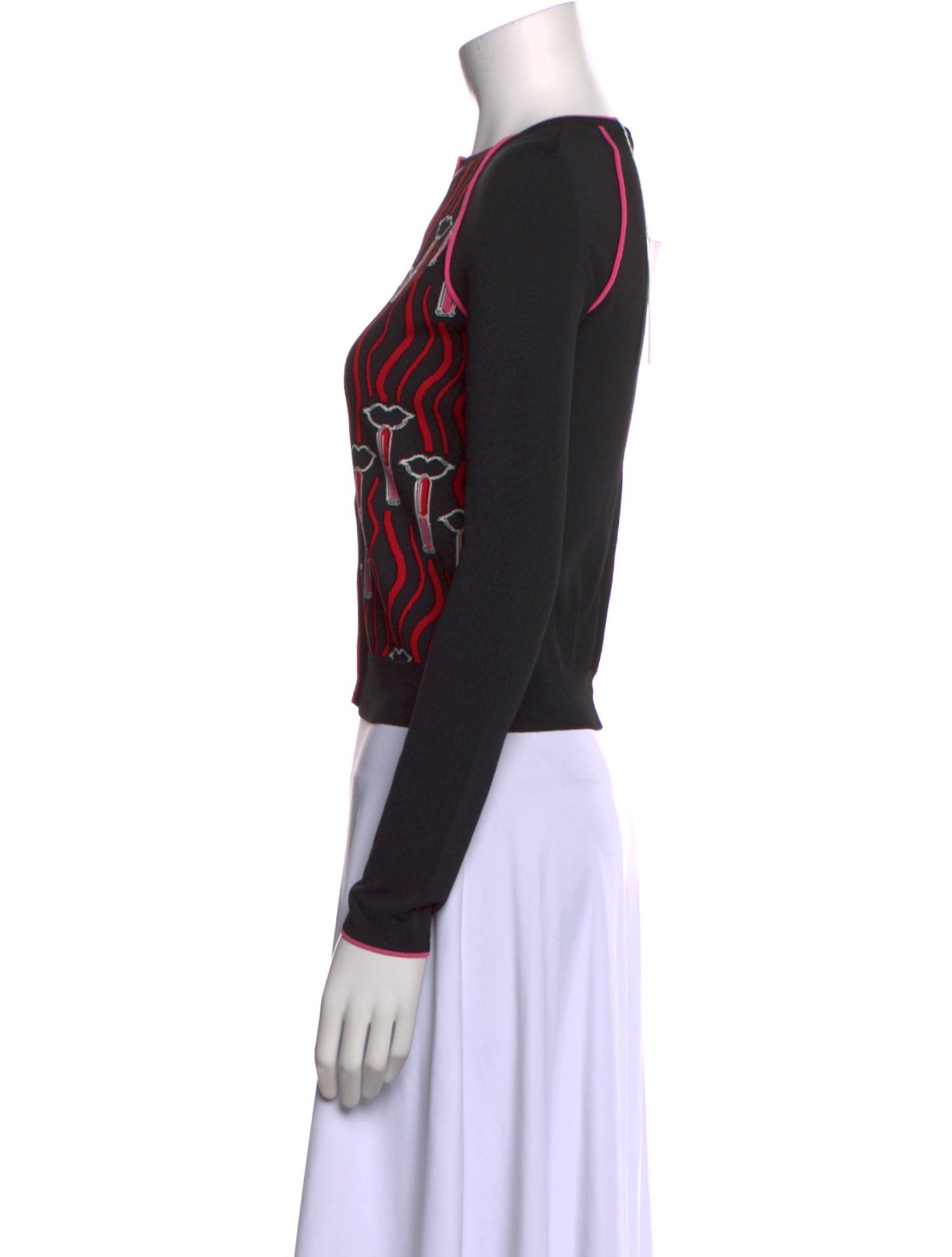 Valentino Graphic Print Crew Neck Crop Top w/ Tags