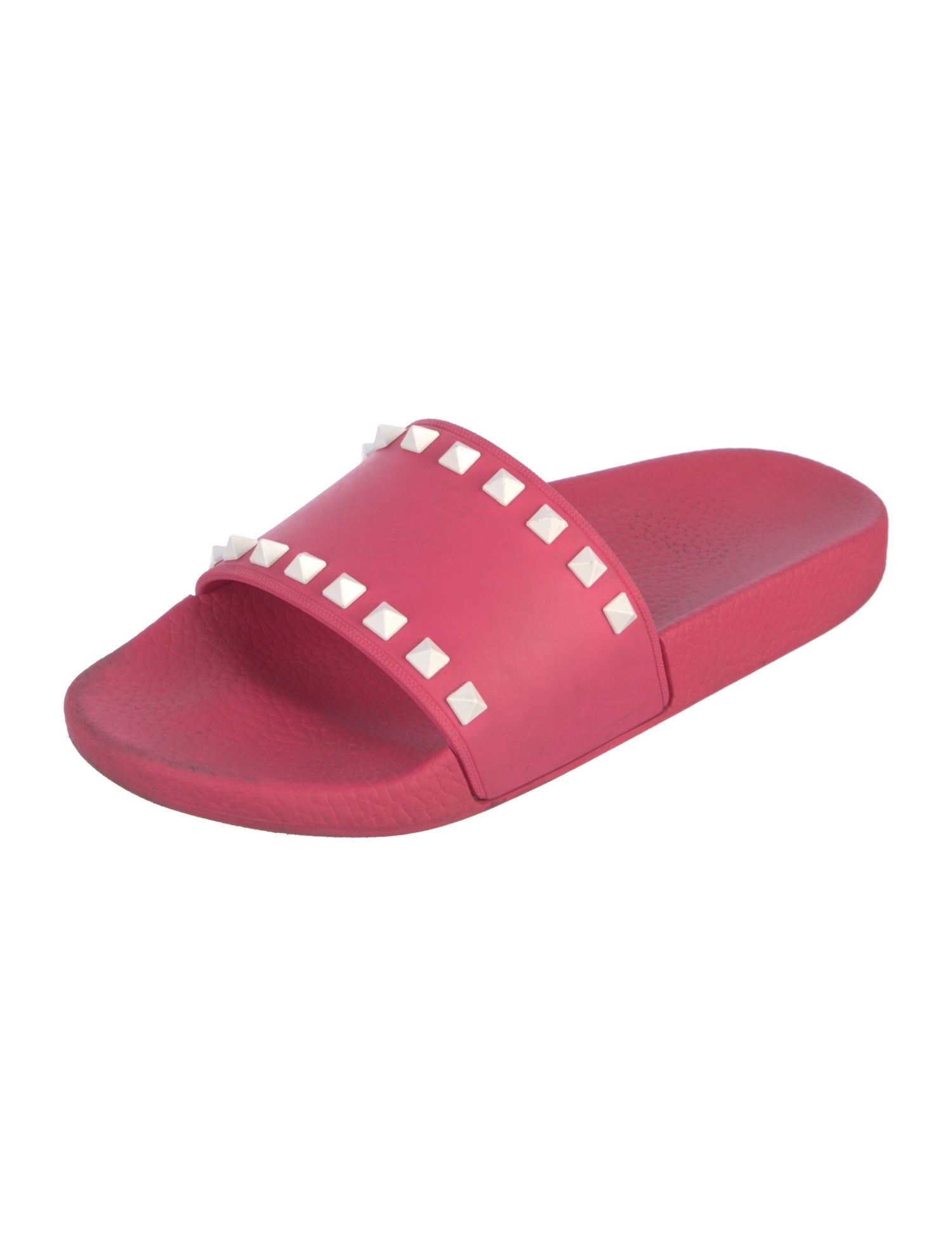 Valentino Rockstud Accents Rubber Slides