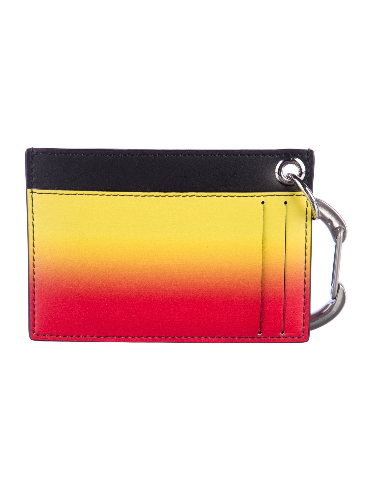 Valentino Leather Colorblock Pattern Wallet