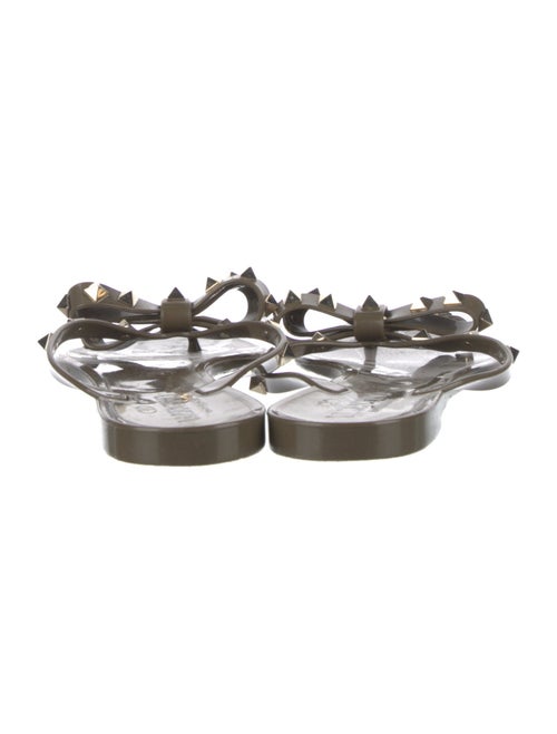 Valentino Rockstud Accents Rubber Slides