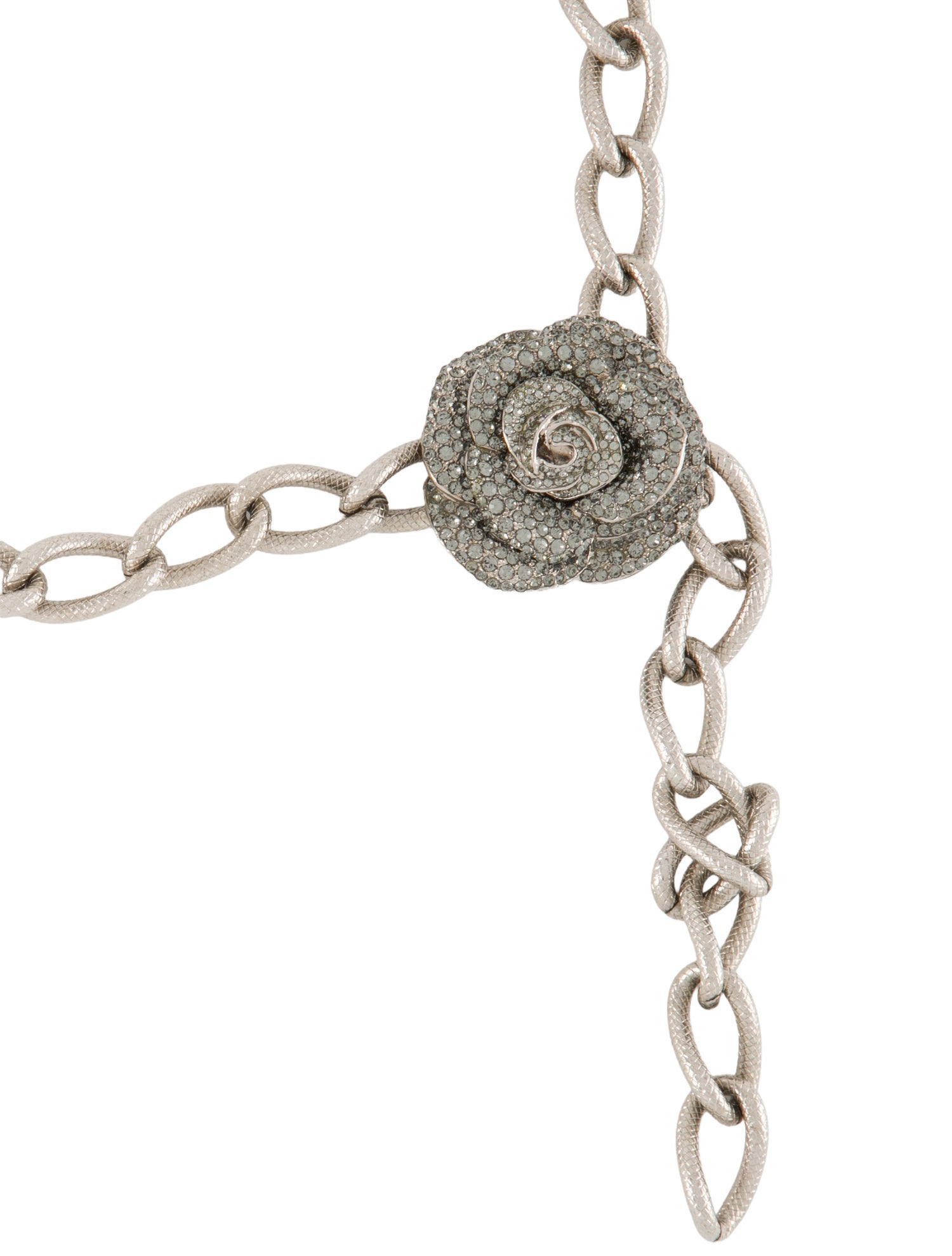 Valentino Skinny Metal Chain-Link Belt