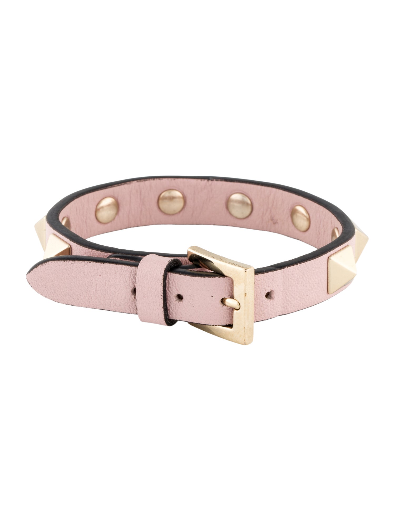 Valentino Leather Rockstud Bracelet