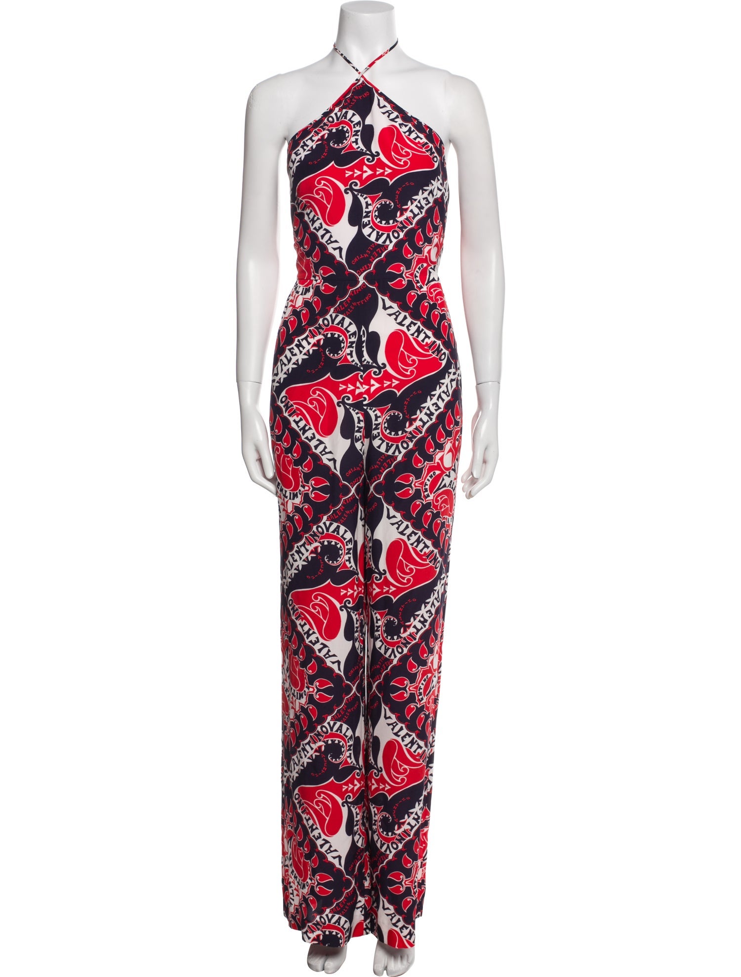 Valentino Printed Halterneck Jumpsuit