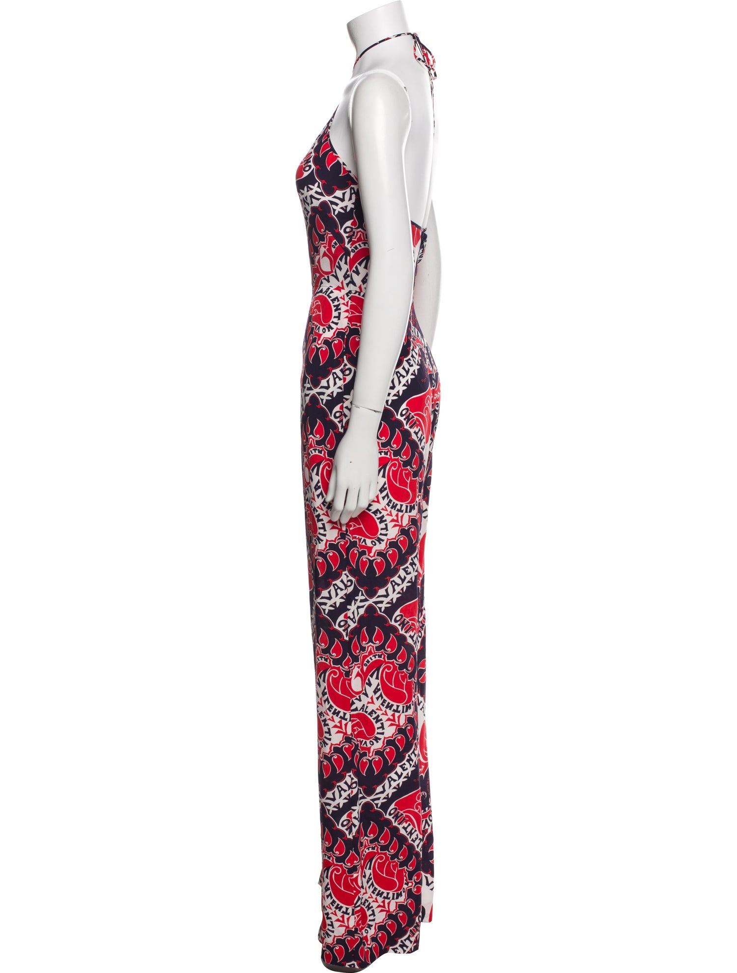 Valentino Printed Halterneck Jumpsuit