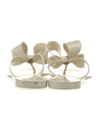 Valentino Rubber Bow Accents Slides