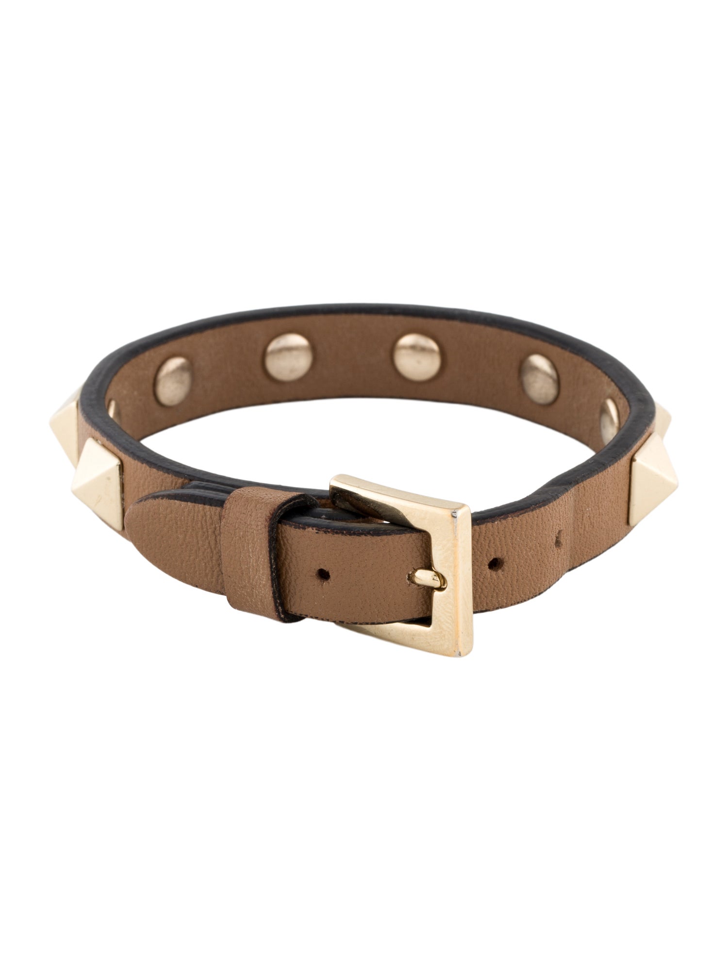 Valentino Leather Rockstud Wrap Bracelet