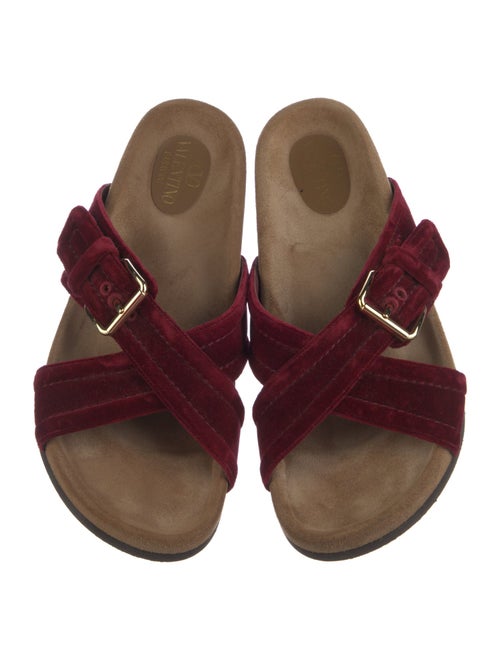 Valentino Velvet Slides