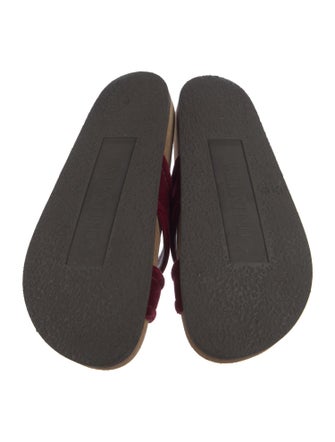 Valentino Velvet Slides