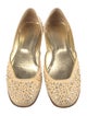 Valentino Canvas Crystal Embellishments Flats