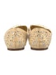 Valentino Canvas Crystal Embellishments Flats