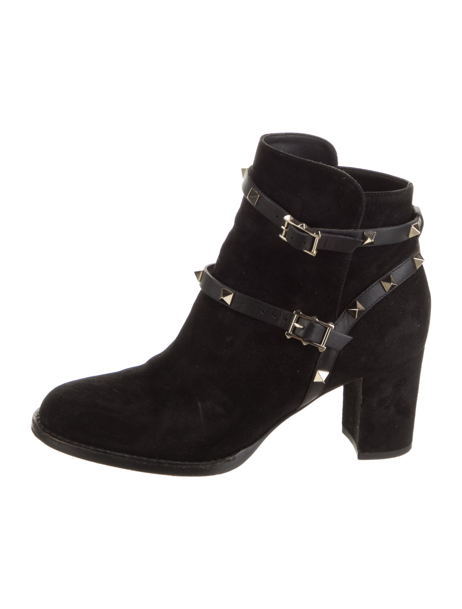 Valentino Rockstud Accents Suede Boots