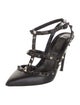 Valentino Rockstud Accents Leather Gladiator Sandals
