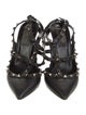 Valentino Rockstud Accents Leather Gladiator Sandals