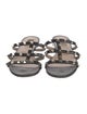 Valentino Rockstud Accents Leather Slides