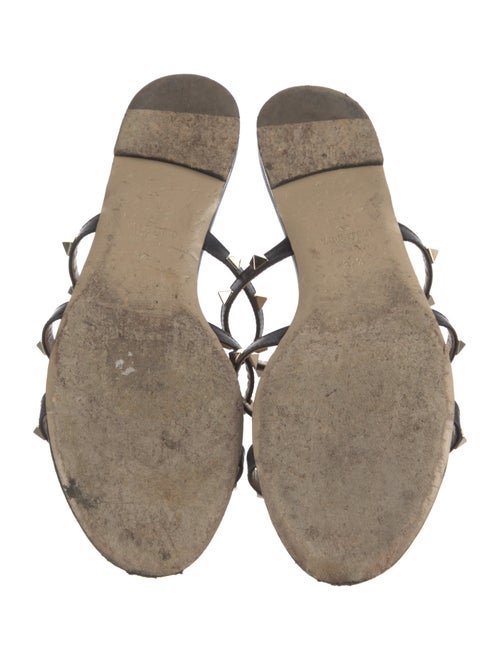 Valentino Rockstud Accents Leather Slides