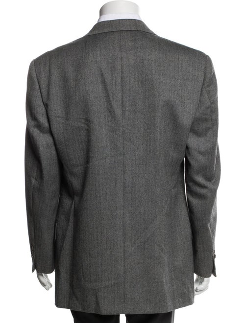 Valentino Virgin Wool Tweed Pattern Peacoat