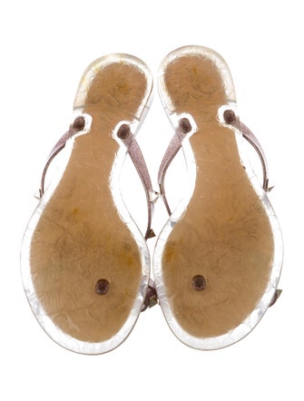 Valentino Rockstud Accents Rubber Flip Flops