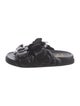 Valentino Leather Ruffle Embellishment Slides