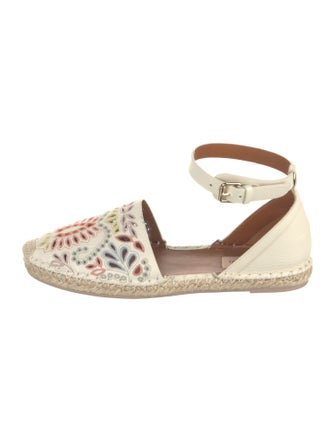 Valentino Leather Printed Espadrilles
