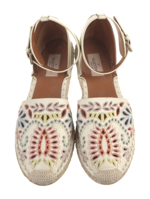 Valentino Leather Printed Espadrilles