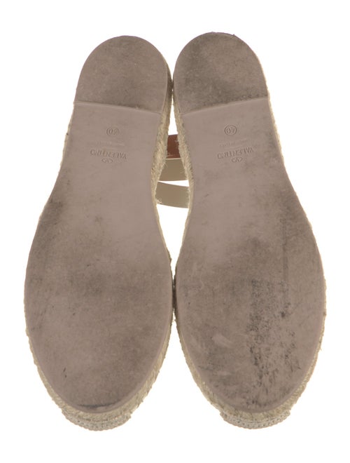 Valentino Leather Printed Espadrilles