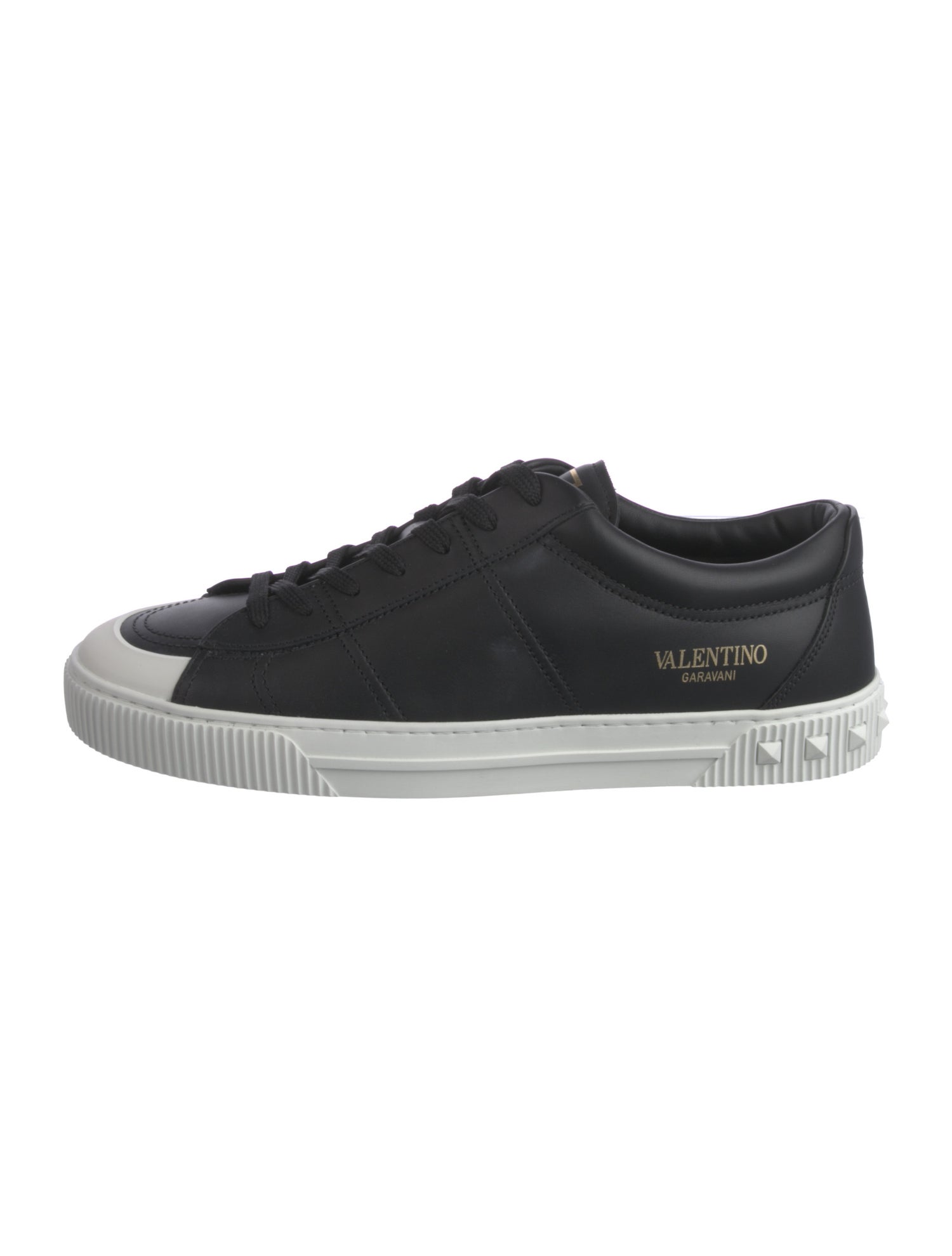 Valentino Rockstud Accents Canvas Sneakers