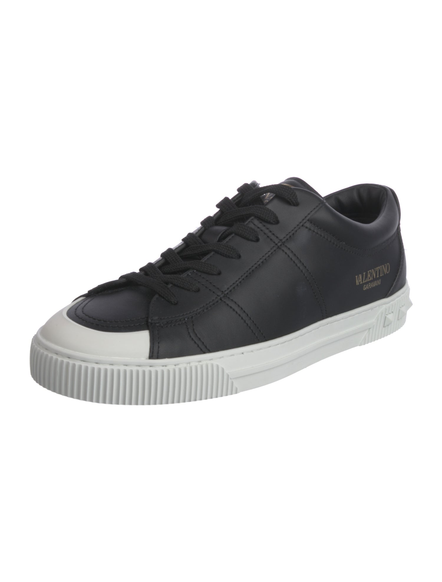 Valentino Rockstud Accents Canvas Sneakers